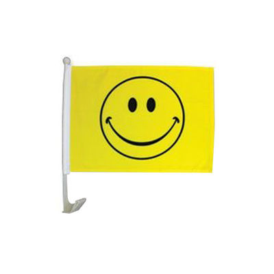 Buy Smile Flagolden car flags screen printed high quality online manufacture