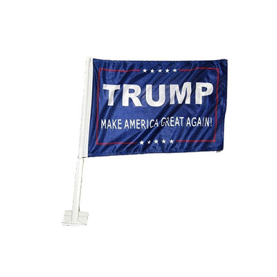 Buy Car Trump Flags Screen Printed Screen Digital Printing Single Sided Or Double Sided online manufacture