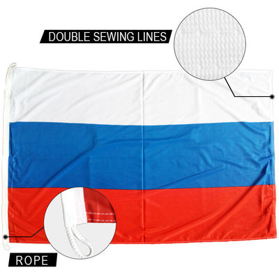 Buy 3x5' Russia National Flag Knitted Polyester Rope and loops Customized indoor outdoor online manufacture