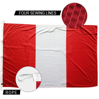 Buy 3x5' Peru National Flag Knitted Polyester Rope and loops Customized indoor outdoor online manufacture