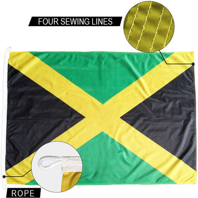 comprar Bandeira Nacional da Jamaica 3x5' Corda de Poliéster Tricotada e Loops Personalizado Interior Exterior online manufacture