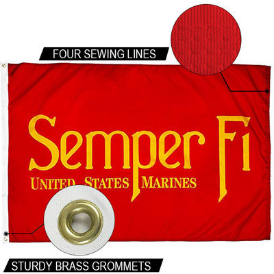 Buy State of Semper FI Flag 3x5 ft Outdoor Heavy duty Dupont Nylon US Flags Strong Canvas Heading and  Brass Grommets online manufacture
