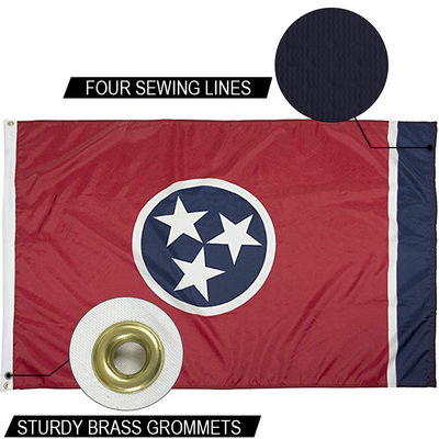 comprar Estado do Tennessee Bandeira 3x5 ft Outdoor Dupont Nylon de uso pesado Bandeiras dos EUA Canvas forte cabeçalho e Grommets de latão online manufacture