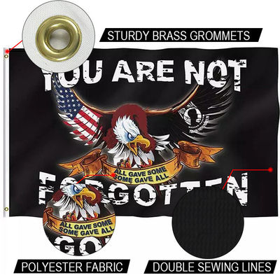 Buy POWMIA Flag 3 X 5' Knitted Polyester Single Reverse Custom Flag Digital Print online manufacture