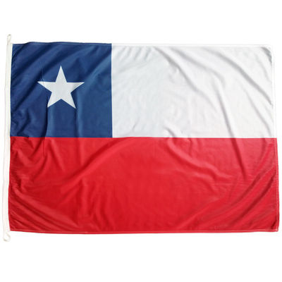 comprar 100% Poliéster CMYK Cor Bandeira do Chile Ecrã nacional Impresso online manufacture