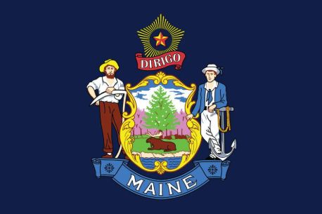 Buy USA Maine Flag Acid Digital Printing Heavy Duty Canvas Water Resistant online manufacture