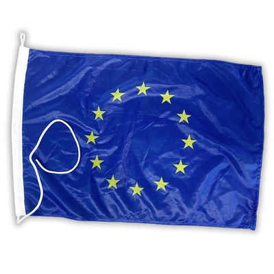 Bom preço 2x3 pés Bandeira da União Europeia Brilhante Poliéster Tela cabeçalho e corda personalizado on-line