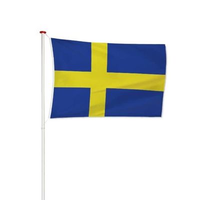 Goede prijs Fabriek Groothandel Nationaal 100% polyester Zweden Vlag Voor buitengebruik online