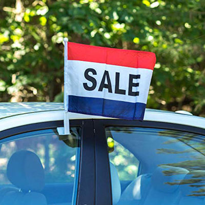 Good price Single Sided Or Double Sided Car Sales Flags Screen Printed online
