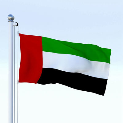 Bom preço Emiratos Árabes Unidos Bandeira 90x150cm de poliéster de malha bandeira nacional canvas exterior cabeçalho com grommets on-line