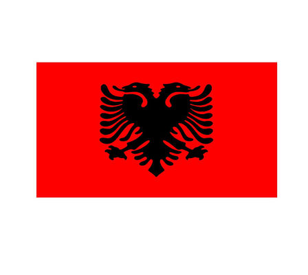 Bom preço Poliéster de malha bandeira da Albânia 90x150cm cabeçalho de lona ao ar livre on-line