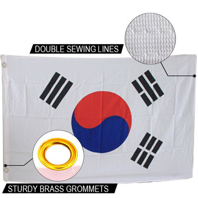 Bom preço Bandeira da Coreia do Sul 90 X 150cm Poliéster Tricotado Bandeira Nacional Indoor Outdoor on-line