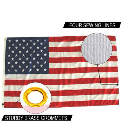 Bom preço Bandeira dos Estados Unidos da América 90 X 150cm Poliéster Tricotado Single Reverse Indoor Outdoor Bandeira Nacional on-line