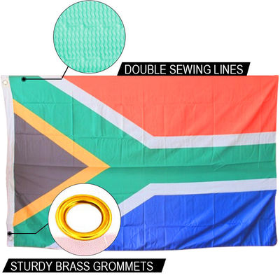 Bom preço Bandeira Nacional da África do Sul 90 X 150 cm Poliéster Tricotado Reverso Único on-line