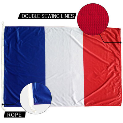 Bom preço 3x5' Bandeira Nacional da França Cordas e laços de poliéster de malha personalizados para interiores e exteriores on-line