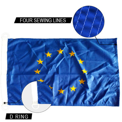 Bom preço 2x3' bandeira da União Europeia Poliéster de malha de poliéster único invertido cabeçalho exterior interior on-line