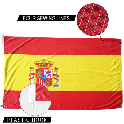 Bom preço Bandeira nacional da Espanha 3x5' Poliéster de malha de poliéster único invertido de interior para exterior on-line