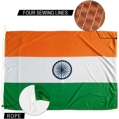 Bom preço 3x5' bandeira nacional da Índia cordas e laços de poliéster de tricô on-line