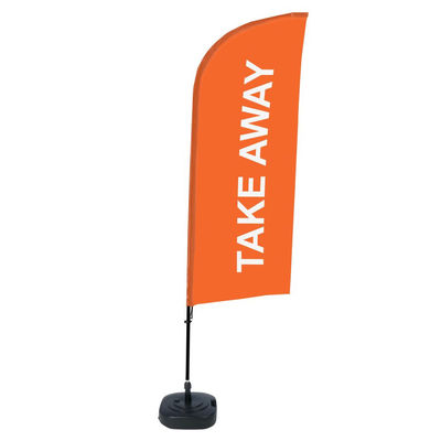 Good price Polyester Double Side Printing Screen Printing Beach Custom Feather Flag Banners online