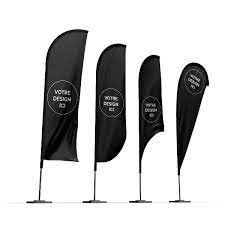 Dobra cena. Reklama Drukowanie podwójnej strony Aluminiowe włókna szklane Flagpole Custom Beach Flags Rectangle w Internecie