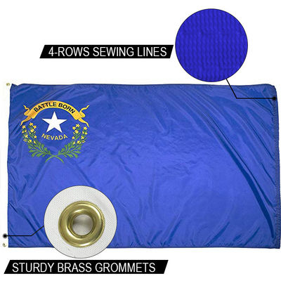 Bom preço Estado do Nevada Bandeira 3x5 Ft Dupont Outdoor Heavy Duty Nylon Bandeiras dos EUA Brass Grommets on-line