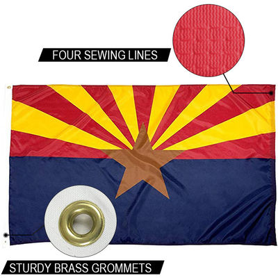 Bom preço Estado do Arizona Bandeira 3x5 ft Outdoor Dupont Nylon de uso pesado Bandeiras dos EUA Canvas forte cabeçalho e grommets de latão on-line