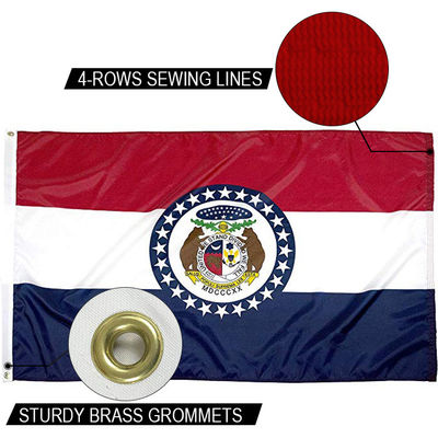 Bom preço Bandeira do Estado do Mississippi de nylon 3x5ft Outdoor Canvas forte cabeçalho e grommets de latão on-line