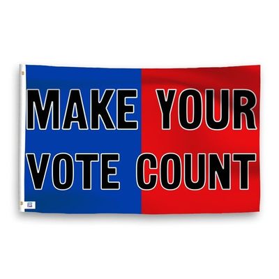 Bom preço 100D Poliéster Bandeira de Voto Duplo Lado Exterior Interior Personalizado Eleição Presidencial 3x5FT on-line