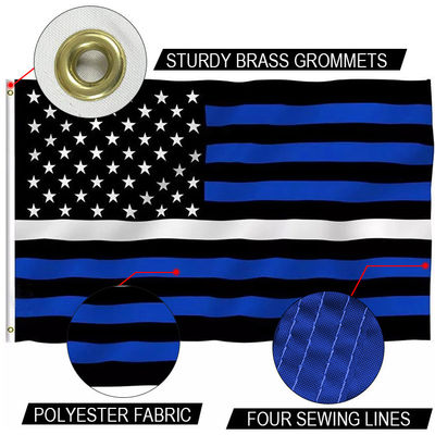 Bom preço bandeira de linha branca fina bandeira personalizada bandeira de 3 x 5' de poliéster de malha reverso único on-line