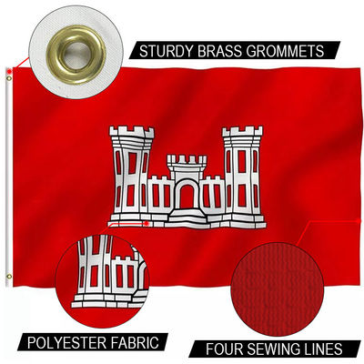 Bom preço Resistente à água Corpo de Engenheiros do Exército dos EUA Bandeira 3x5 pés Poliéster de malha on-line