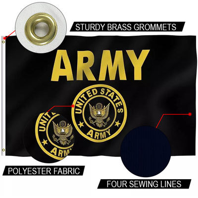 Good price Army Crest Flag USA Polyester Single Reverse Outdoor Canvas Header online