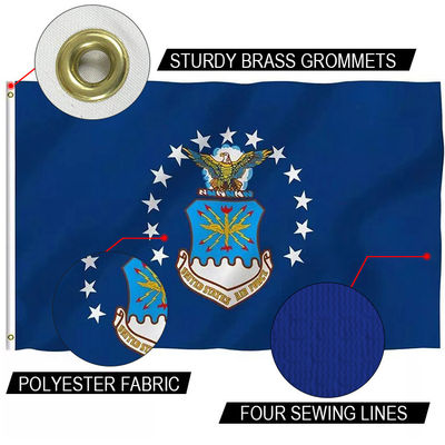Bom preço Bandeira da Força Aérea dos EUA 3 x 5' Tricoteado Poliéster único Reverso Resistente à Água on-line