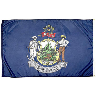 Good price Lightweight Yet Strong Maine Flag Triple-stitched Hems Long-term Flying online