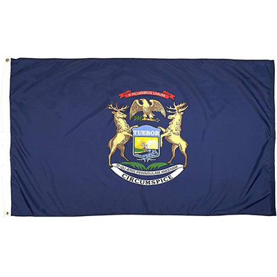 Good price High-density Polyester Michigan Flag Customization Precision Printing online