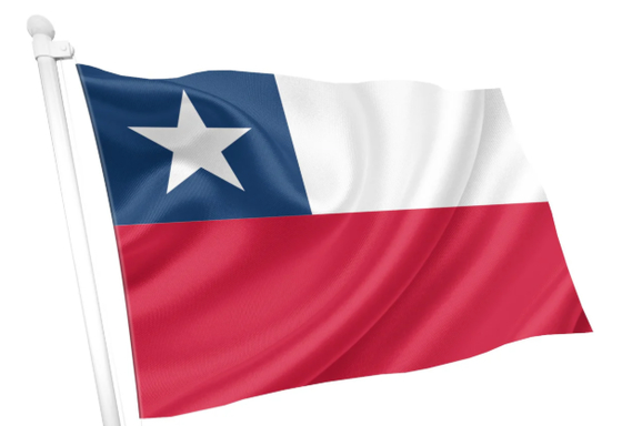 Bon prix Drapeau national du Chili Boucles de corde Finition d'écran d'impression Utilisation extérieure intérieure en ligne